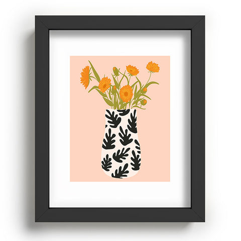 Lane and Lucia Vase no 28 with Heliopsis Recessed Framing Rectangle