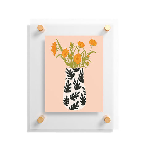 Lane and Lucia Vase no 28 with Heliopsis Floating Acrylic Print