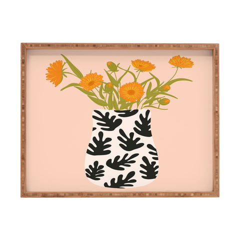 Lane and Lucia Vase no 28 with Heliopsis Rectangular Tray