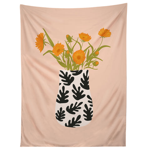 Lane and Lucia Vase no 28 with Heliopsis Tapestry