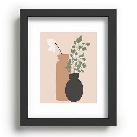 Lane and Lucia Vase no 3 with Eucalyptus and Recessed Framing Rectangle