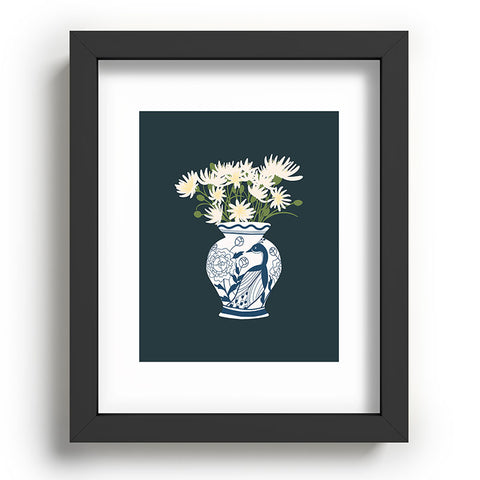 Lane and Lucia Vase no 6 with Peacock Recessed Framing Rectangle