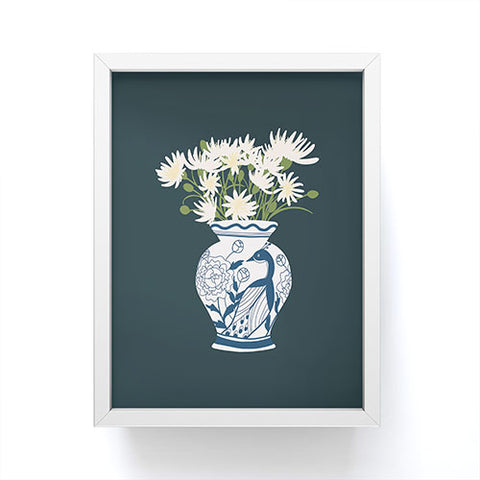 Lane and Lucia Vase no 6 with Peacock Framed Mini Art Print