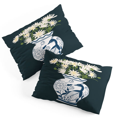 Lane and Lucia Vase no 6 with Peacock Pillow Shams