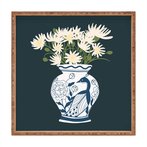 Lane and Lucia Vase no 6 with Peacock Square Tray