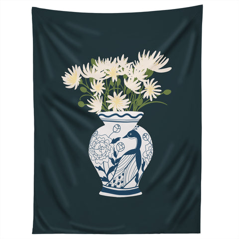 Lane and Lucia Vase no 6 with Peacock Tapestry