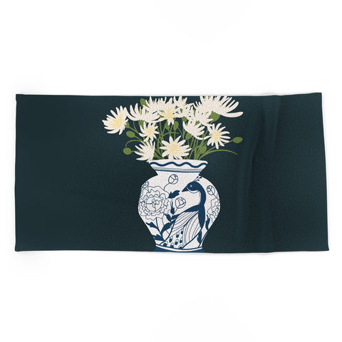 Lane and Lucia Vase no 6 with Peacock Beach Towel