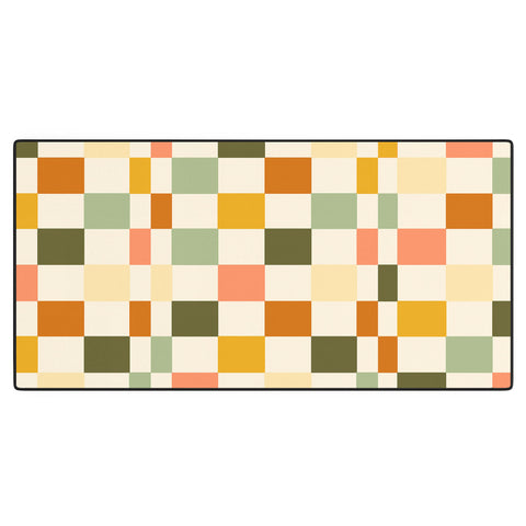 Lane and Lucia Vintage Checkerboard Pattern Desk Mat