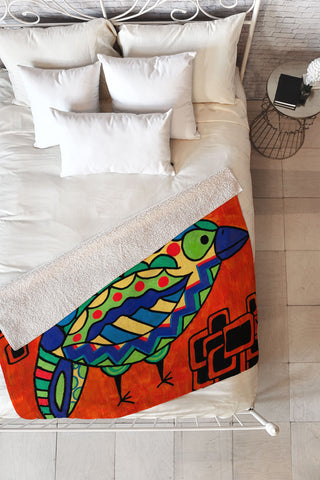 Lara Kulpa Bird Fleece Throw Blanket