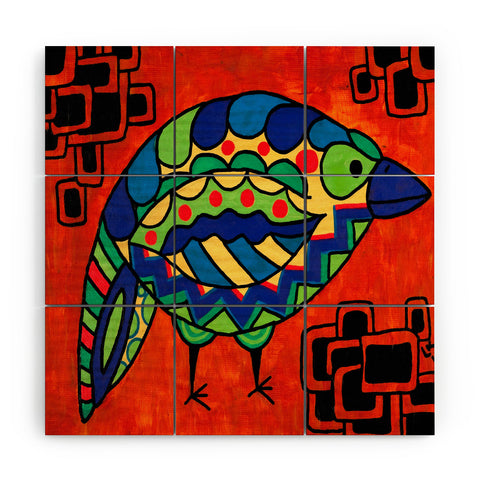 Lara Kulpa Bird Wood Wall Mural