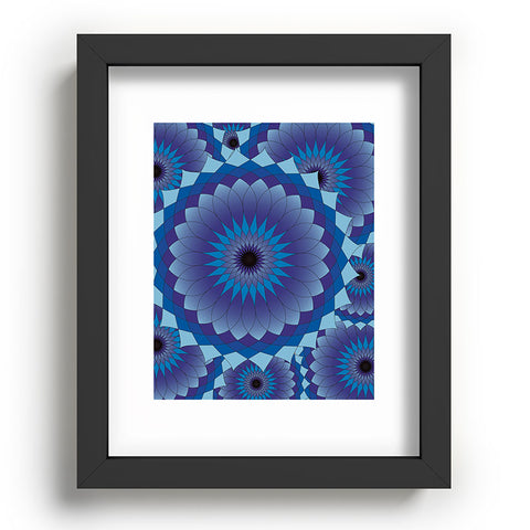 Lara Kulpa Blue Suede Lotus Recessed Framing Rectangle