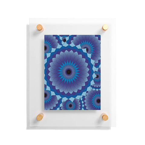 Lara Kulpa Blue Suede Lotus Floating Acrylic Print