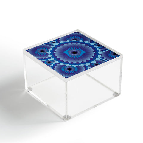 Lara Kulpa Blue Suede Lotus Acrylic Box