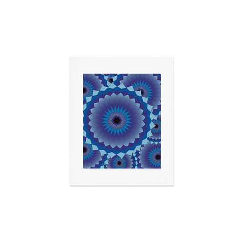 Lara Kulpa Blue Suede Lotus Art Print