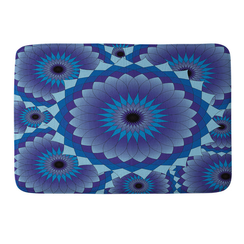 Lara Kulpa Blue Suede Lotus Memory Foam Bath Mat