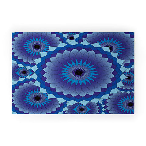 Lara Kulpa Blue Suede Lotus Welcome Mat