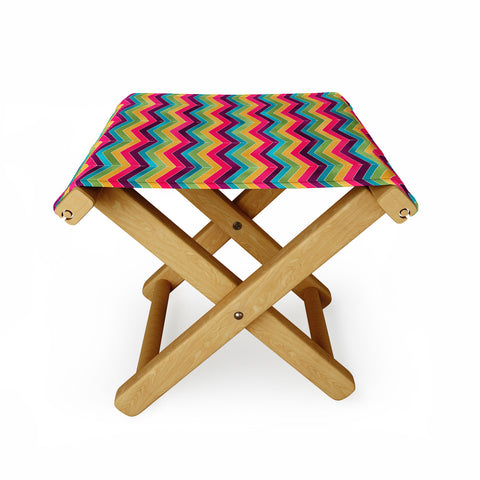 Lara Kulpa Chevron Brights Folding Stool