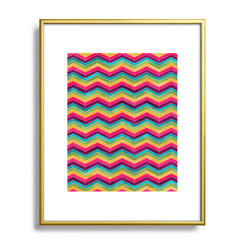 Lara Kulpa Chevron Brights Metal Framed Art Print