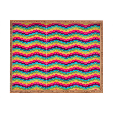 Lara Kulpa Chevron Brights Rectangular Tray
