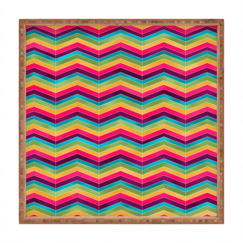 Lara Kulpa Chevron Brights Square Tray