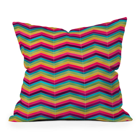Lara Kulpa Chevron Brights Throw Pillow
