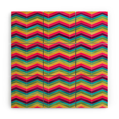 Lara Kulpa Chevron Brights Wood Wall Mural