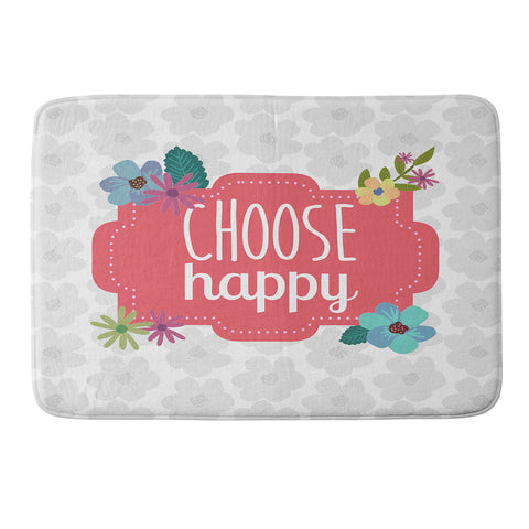 Lara Kulpa Choose Happy Memory Foam Bath Mat