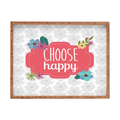 Lara Kulpa Choose Happy Rectangular Tray
