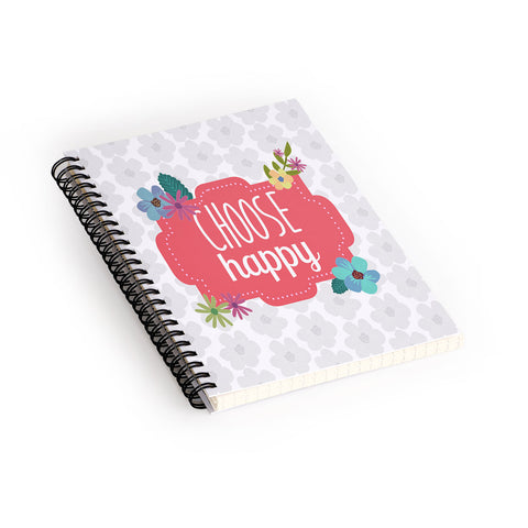 Lara Kulpa Choose Happy Spiral Notebook