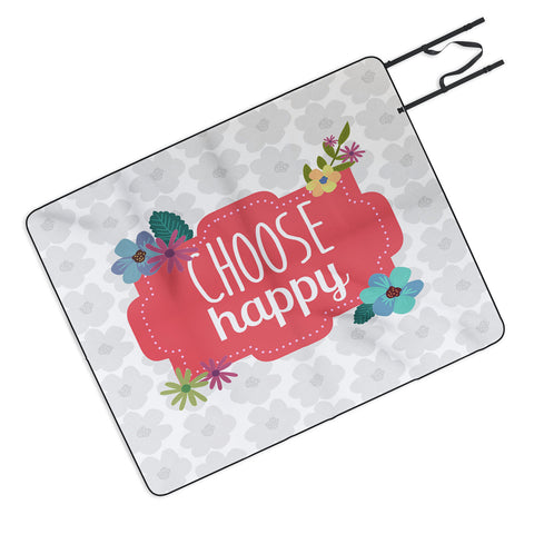 Lara Kulpa Choose Happy Picnic Blanket