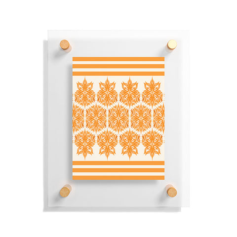 Lara Kulpa Creamsicle Tribal Floral Floating Acrylic Print