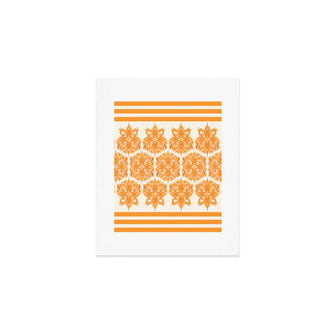 Lara Kulpa Creamsicle Tribal Floral Art Print