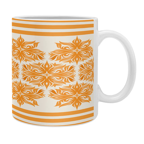 Lara Kulpa Creamsicle Tribal Floral Coffee Mug