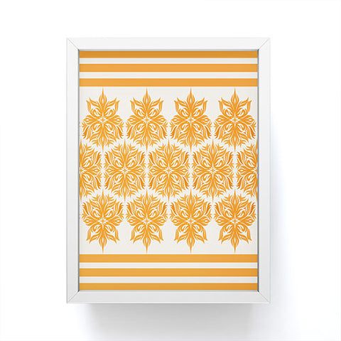 Lara Kulpa Creamsicle Tribal Floral Framed Mini Art Print