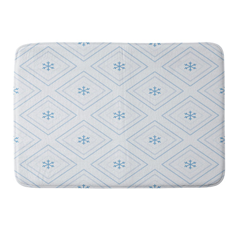 Lara Kulpa Diamonds In The Snow Memory Foam Bath Mat