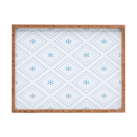 Lara Kulpa Diamonds In The Snow Rectangular Tray