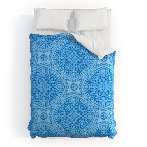 Lara Kulpa Doodallion Turquoise Comforter