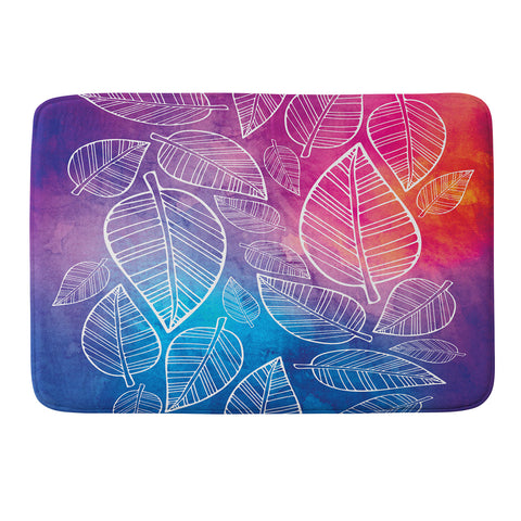 Lara Kulpa Feather Leaves Memory Foam Bath Mat