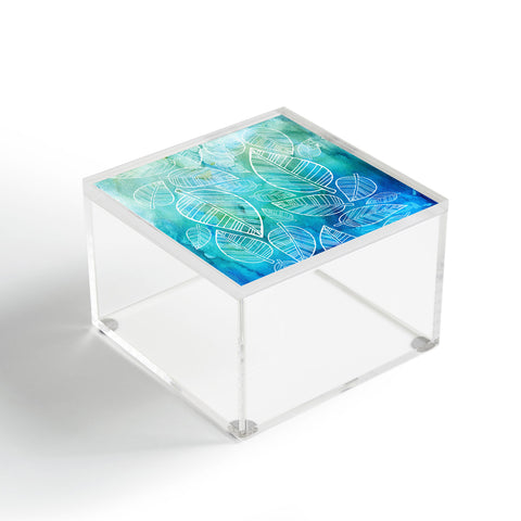 Lara Kulpa Feather Leaves II Acrylic Box
