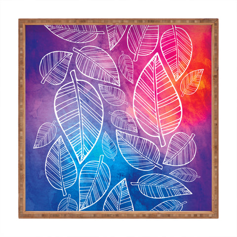 Lara Kulpa Feather Leaves Square Tray