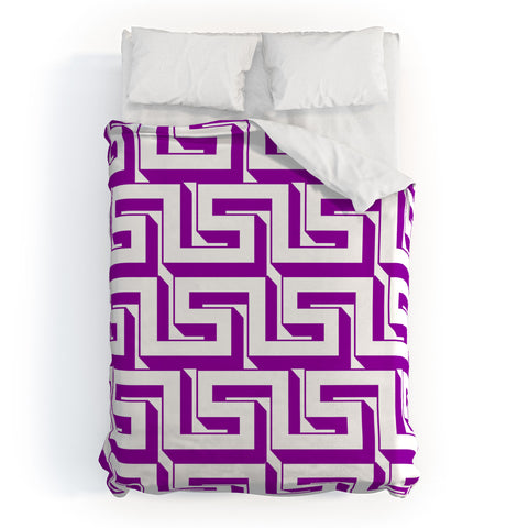 Lara Kulpa Greeky Magenta Duvet Cover