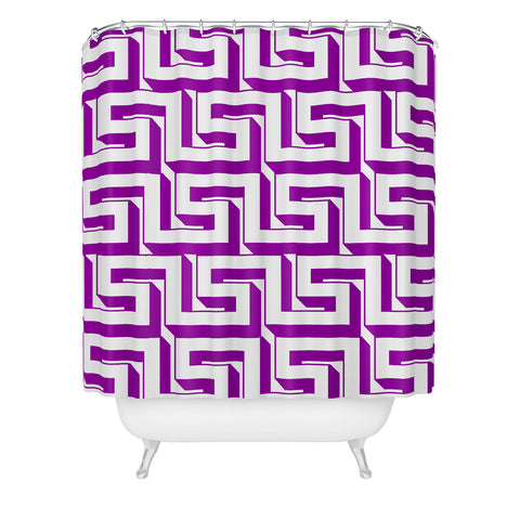 Lara Kulpa Greeky Magenta Shower Curtain