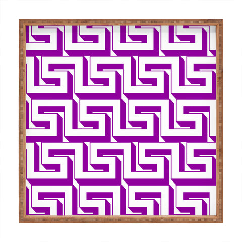 Lara Kulpa Greeky Magenta Square Tray