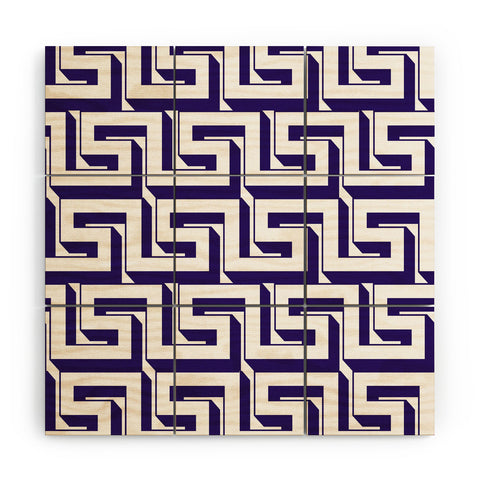 Lara Kulpa Greeky Navy Wood Wall Mural