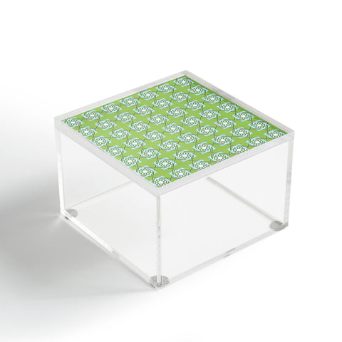 Lara Kulpa Green Diamond Flower Acrylic Box