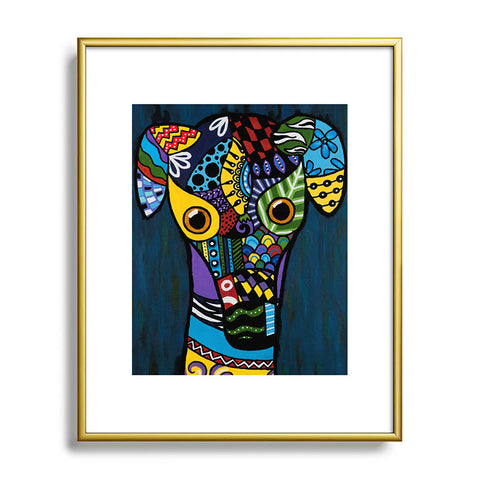 Lara Kulpa Greyhound Metal Framed Art Print