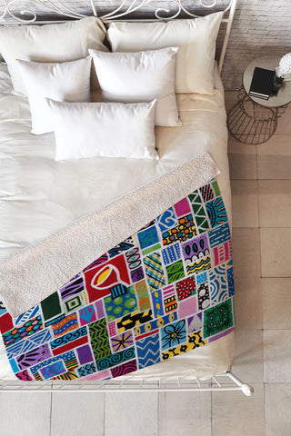 Lara Kulpa Love In Chaos Fleece Throw Blanket