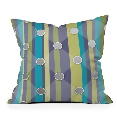 Lara Kulpa Mardi Gras Mod Quilting Throw Pillow