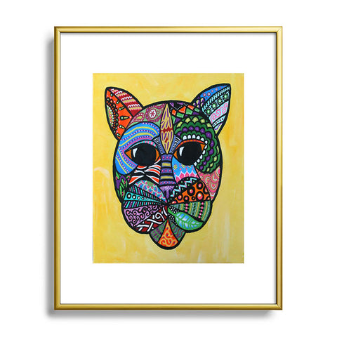 Lara Kulpa Mister Kitty Metal Framed Art Print