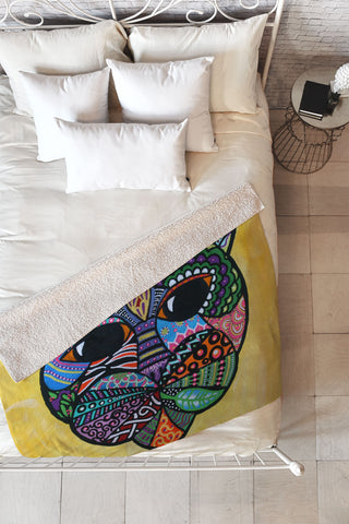 Lara Kulpa Mister Kitty Fleece Throw Blanket